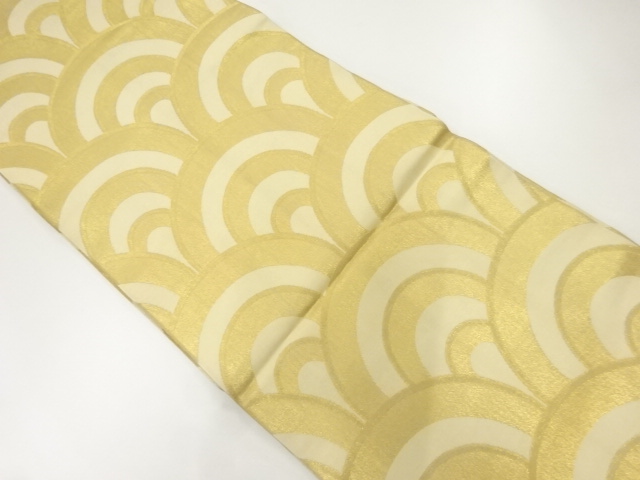 JAPANESE KIMONO / ANTIQUE OBI FOR DANCE / WOVEN SEIGAIHA